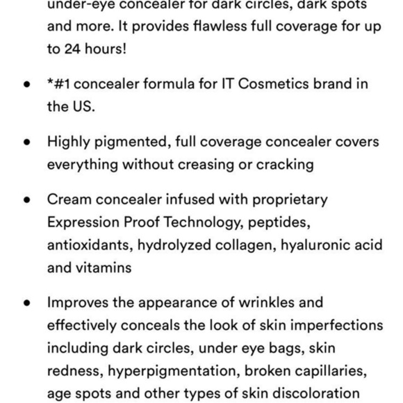 NWT:It Bye Bye Under Eye Full Coverage Ant-Aging Waterproof Concealer - Picture 8 of 8